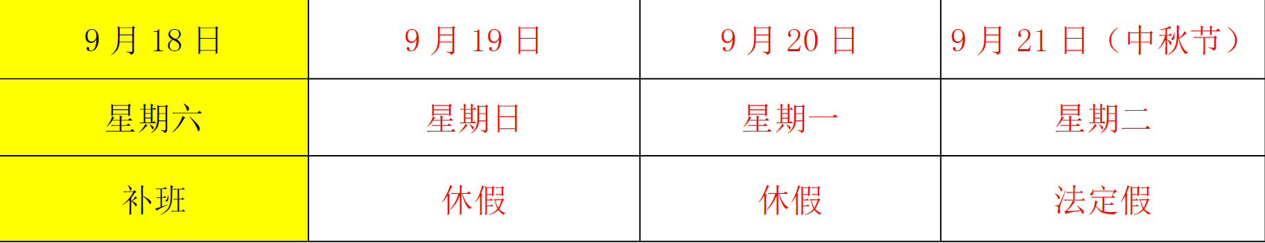 關于2021 年中秋節(jié)放假的通知
